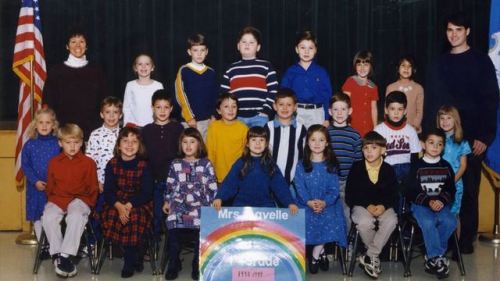 Adam Peter Lanza (second row, second to the left) with his first grade class at Sandy Hook Elementar