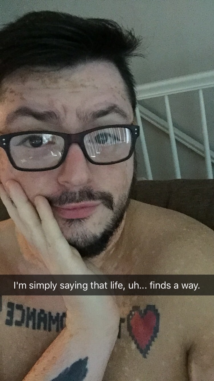 nerdy-king-of-hell:  Drinking tea and channeling my inner Jeff Goldblum.