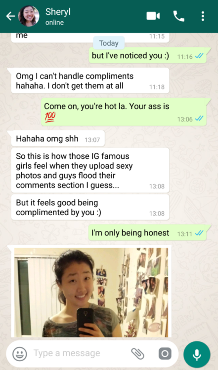 jem2yg: sugardaddysg: Innocent, demure but horny SG girl Sheryl Chan, 18, rewards a guy who finds he