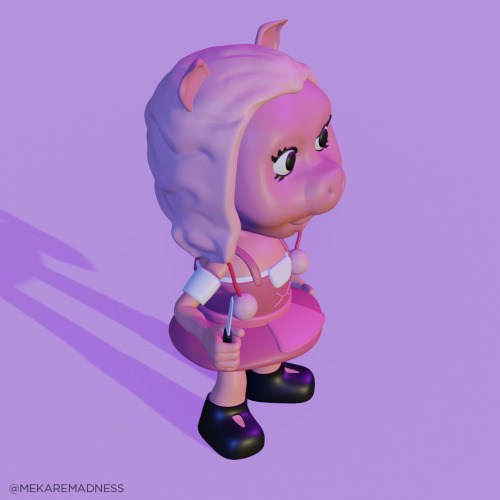  3D Piggy Villanelle my goal was the style of funko mystery mini figure because i think they are cut