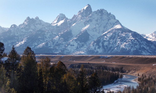 geographilic:  November afternoon at Snake River Overlook, Grand Teton National Park, Wyoming 