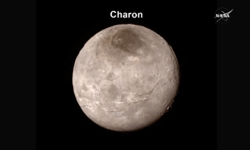 mindblowingscience:  New images from New Horizons of Pluto and its moons: July 15th, 20151. Methane map of Pluto2. Pluto’s moon CharonCathy Olkin is now describing a new image of Charon, the largest of Pluto’s moons, named for the ferryman of Greek