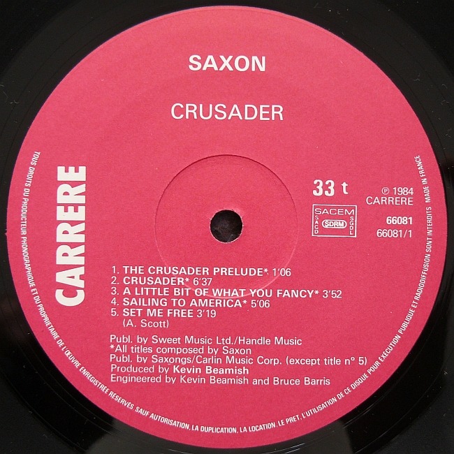 fuckyeah-nwobhm:  Saxon: Crusader, Carrere Records, 1984 Their sixth studio album,