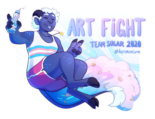 i’m super late posting this BUT i am once again on Art Fight, this time with Team Sugar! come check 