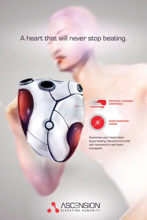 cybercircuitz:  verysara:  Source:   This fictional advertising campaign is a dystopian take on a future with room only for those able to afford their own body parts. The campaign idea and the products have all been designed and illustrated by Chantal