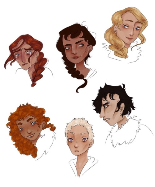 taking a break to practice differing faces using some asoiaf girls - thank god i killed same face sy