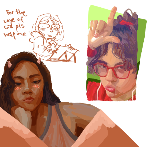 peachcandiz:portrait practices from this week!!