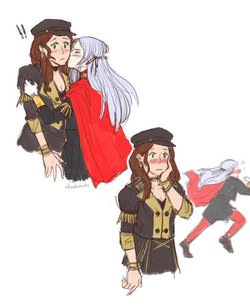  flirty dorothea is cute but consider this: baby bi edelgard taking initiative 