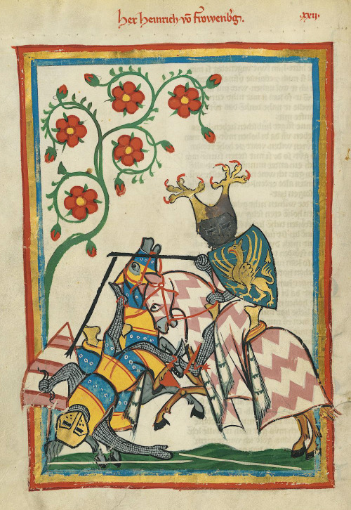 Illustration from the Codex Manesse by the Grundstockmaler, 1305-1315