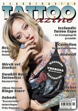 davidstrangephotography:  Scandinavian Tattoo Magazine January 2013 issue. Cover and spread with Theresa Manchester 