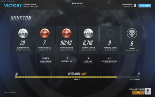 to-just-be-me: A week ago my friends were asking me to not play Winston because I was TERRIBLE. I&rs