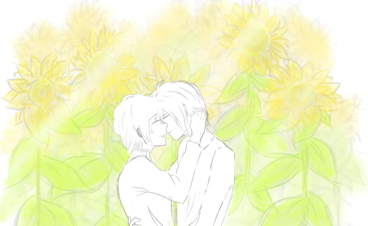   ただいま  headcanon: Shion was the one who was planting the sunflowers till