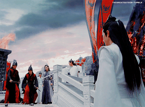 thegreatkayden:Dramatic entrances in The Untamed :: Lan Wangji     ❝ Kneel! ❞ │ (don’t repost!)