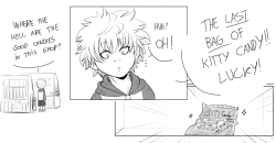 rabiscosetal:  - See Killua? You only have to be polite!! - Shut up and give me that bag already! 