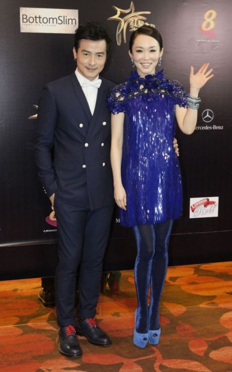 Sex Fann Wong with Christopher Lee at the 2013 pictures