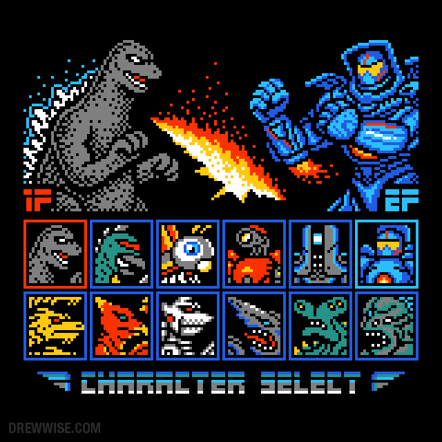 it8bit:  Kaiju Fighter  Created and submitted by Drew Wise Design $11 on 07/22