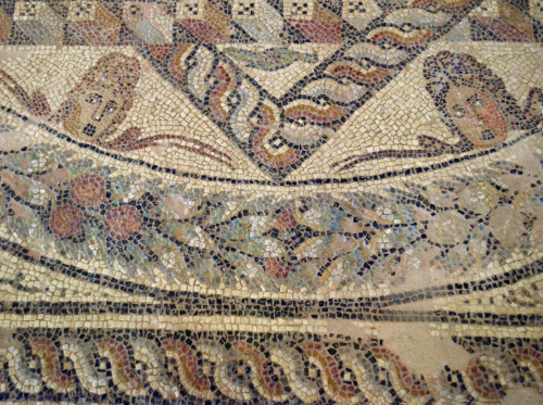 Crete, Archaelogical Museum of Chania:Decorative, border details from the triclinium of the House of