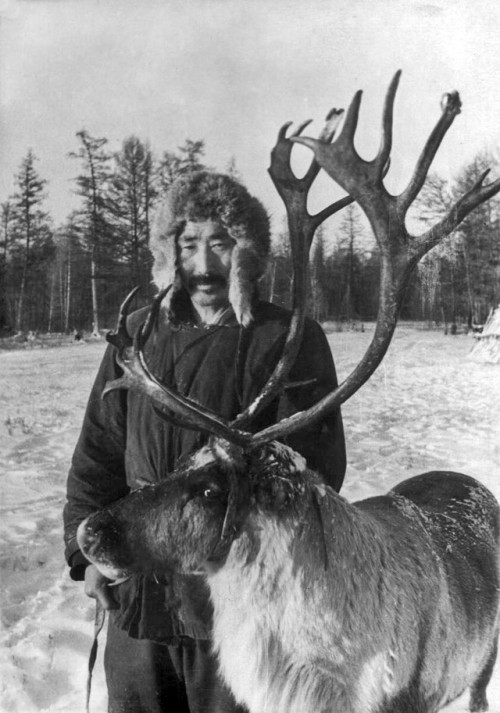 Yakuts people near the beginning of the 1900s (Sakha Republic,Siberia).  The first photo is of a Yak