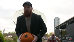 deidrelovessheamus:  Pics of Sheamus and Cesaro from WWE’s Superstars Smashing Pumpkins in Slow Motion YouTube video.