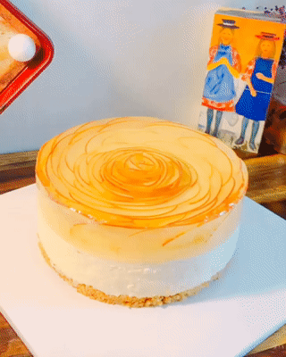 Apple Rose Cheesecake *made by me※ Do not delete the caption / Do not repost my gifs without credits