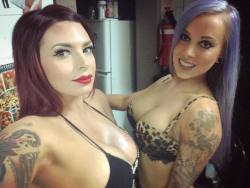 stripper-locker-room:  peggysue_suicide &amp; panther_4