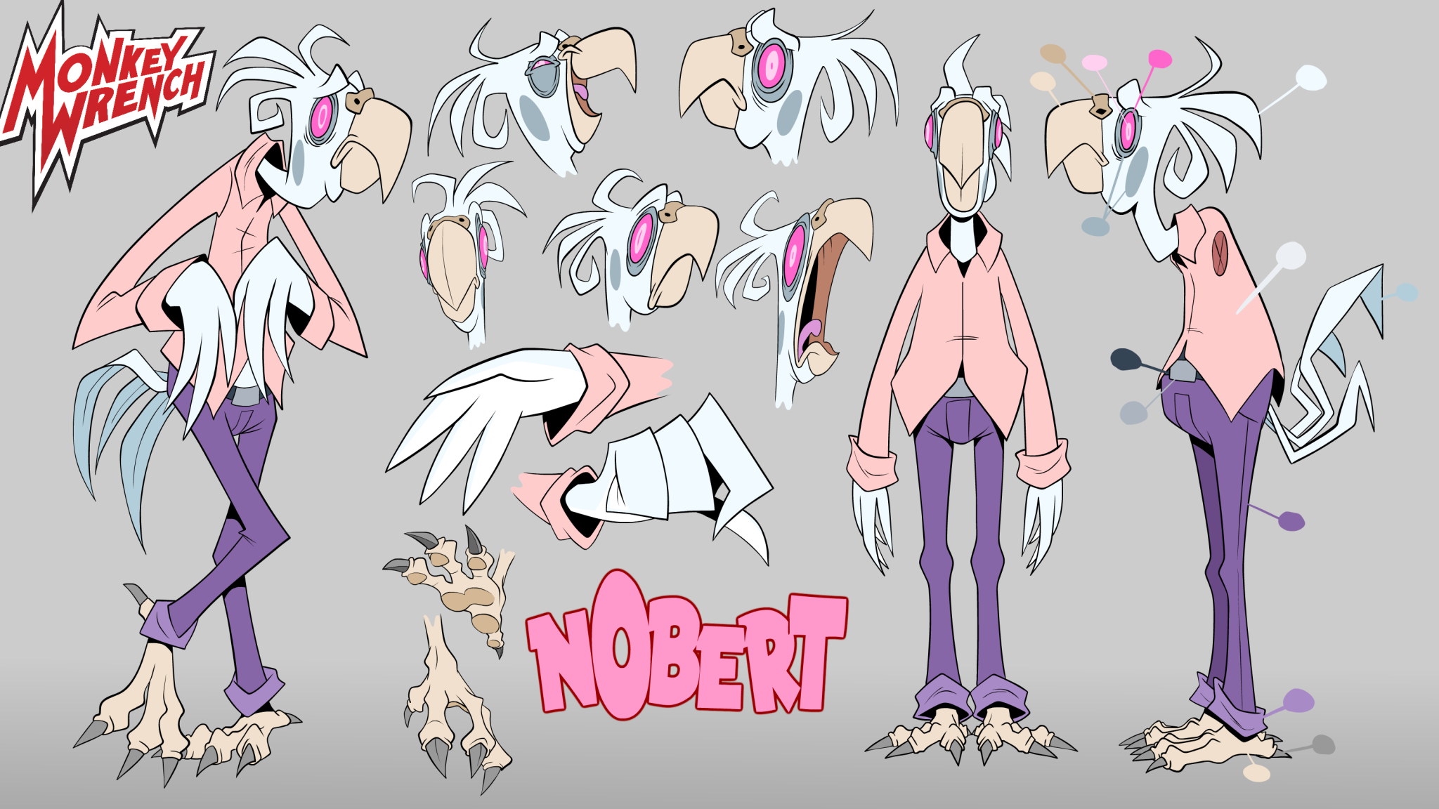 monkey-wrench-zeurel:Monkey Wrench Ep 1 reference sheets!