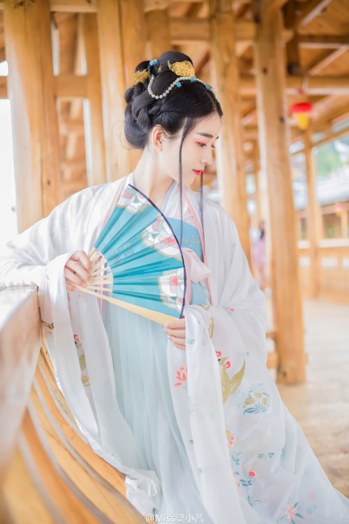 Traditional Chinese Hanfu - Type: Chest-high Ruqun/襦裙 and Daxiushan/大袖衫 (large-sleeve robe) from&nbs