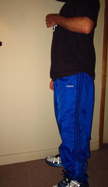 A pair of blue Adidas pants & Nike Shox Turbos I previously had in my collection! -NylonSportswe