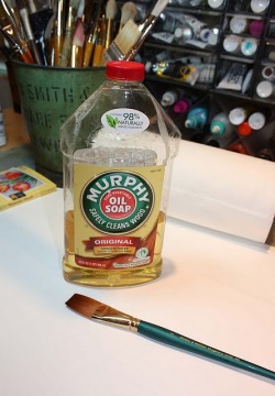 diyhoard:  Dried Brush CureIf you petrify a brush with dried paint, just soak it in Murphy’s Oil for 24 to 48 hours and it dissolves all the paint and makes it like new. -diyhoard