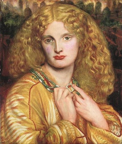 pre-raphaelisme:Helen of Troy by Dante Gabriel Rossetti, 1863.