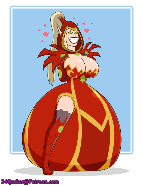 Valeera Sanguinar, from World of Warcraft, happysacked and encased in some very thick diapers, and l