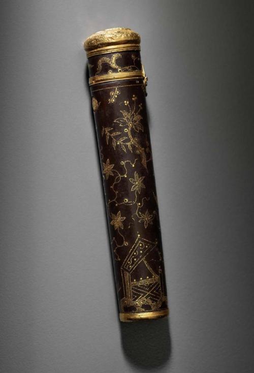 fashionsfromhistory:Etui (a small decorative case that holds things like needles, scissors, or thimb