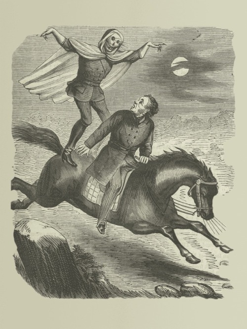 Contemporary illustrations of Spring-Heeled Jack, the leaping devil clown that terrorized parts of V