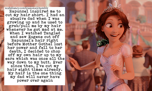 Walt Disney Confessions — Rapunzel inspired me to cut my hair short. I  had...