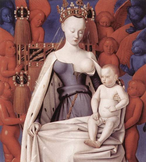 Madonna Surrounded by Seraphim and Cherubim (or portrait of French royal mistress Agnes Sorel ) Jean