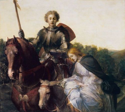 “Una and the Red Cross Knight” by George Frederic Watts, circa 1860