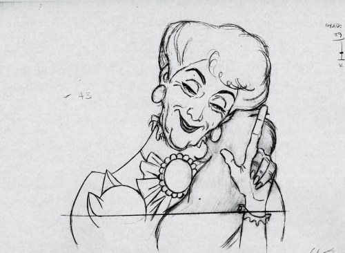 scurviesdisneyblog:Madame Bonfamille animated by Milt Kahl for The Aristocats“Even after all those y