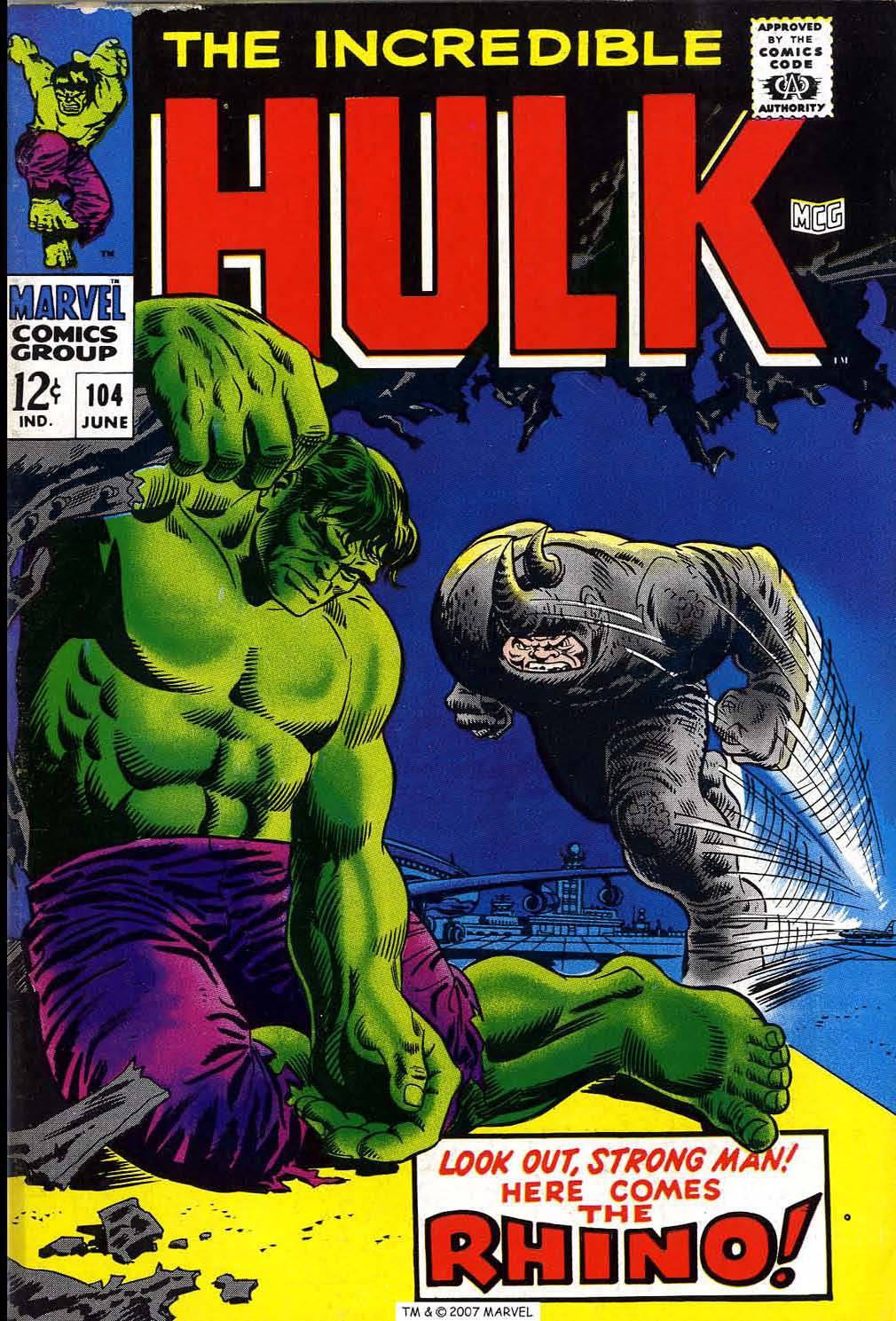 comicbookcovers:
“The Incredible Hulk #104, June 1968, cover by Marie Severin and Frank Giacoia
”