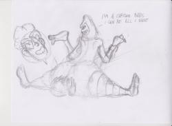 Mrcaputoart: Just Doing A Lewd Sketch With Umbra, Sitting On @Wappahofficialblog