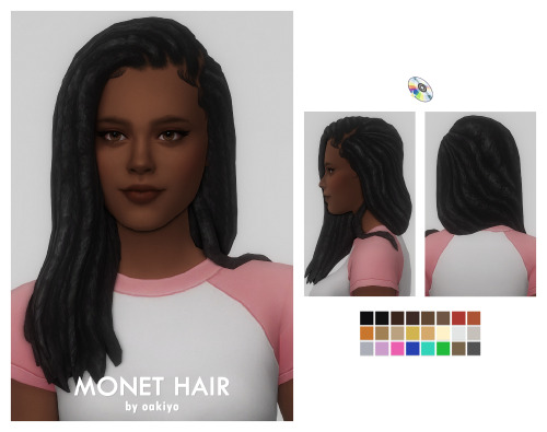 Monet Hair - Greenllamas Retexture:A simple retexture of @greenllamas​ Monet Hair from his Gossip Co