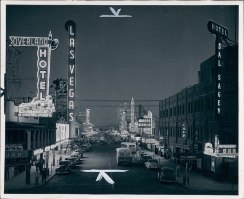 vintagevegas:  Downtown Vegas, 1947