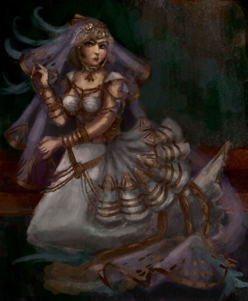 A 19th Century Persia Qajar Dynasty inspired fanart of FF XII’s Ashelia B’Nargin Dalmasc