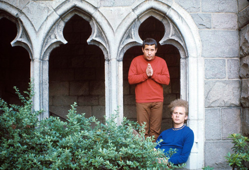 Simon & Garfunkel at New York City’s Cloisters Museum in April 1968.