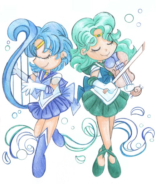 Decided to upload after a million years…Water senshi from 2019