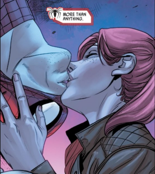 miraculousrockgoth:The iconic upside-down kiss from Marvel’s Spider-Man: The Black Cat Strikes