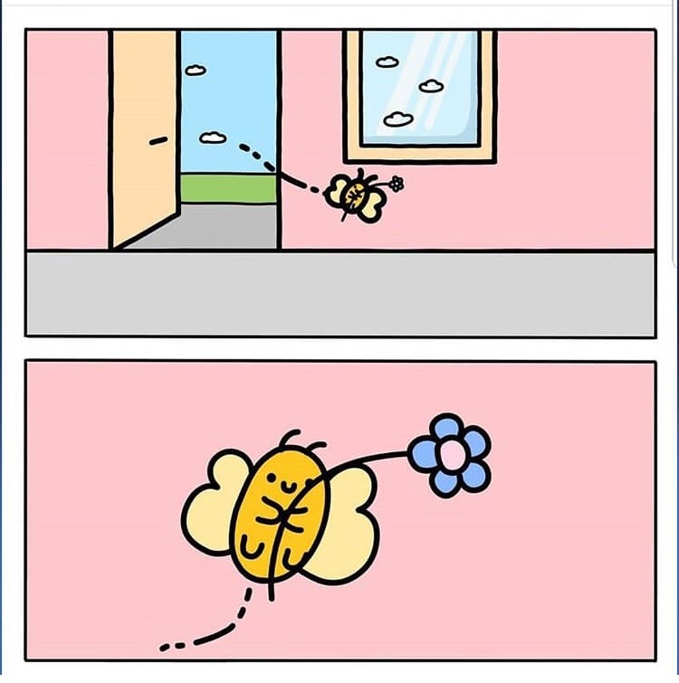 froggiej: broadwaytheanimatedseries:  sweetycheeks:  this made me so happy  reblog to make someone smile credits to @shreyadoodles    fuck this wholesomeness I was waiting for a dumb or sarcastic punchline   I was waiting for it to get stuck at the window