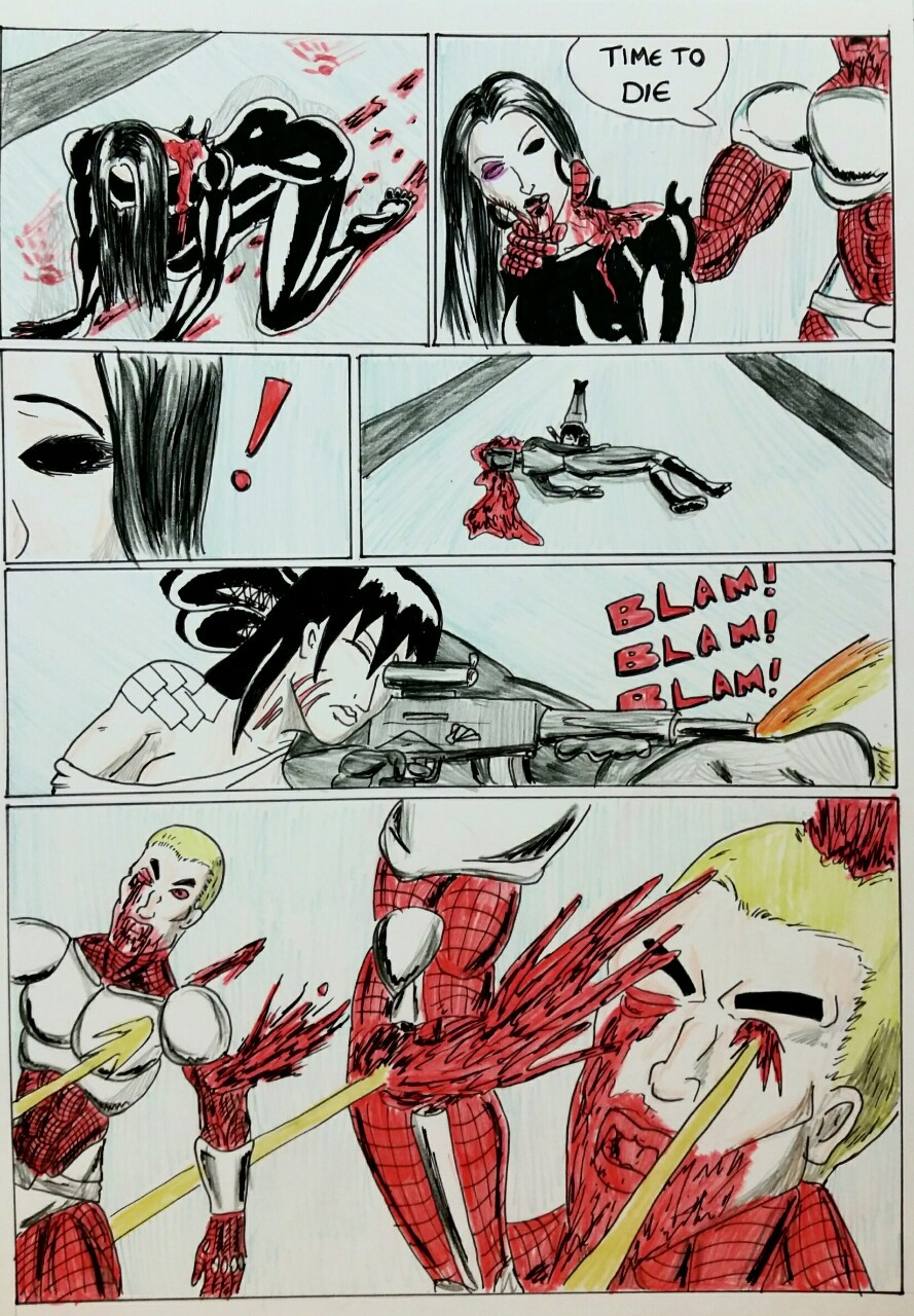 Kate Five vs Symbiote comic Page 125  The explosive return of Battle Angel! Taki,