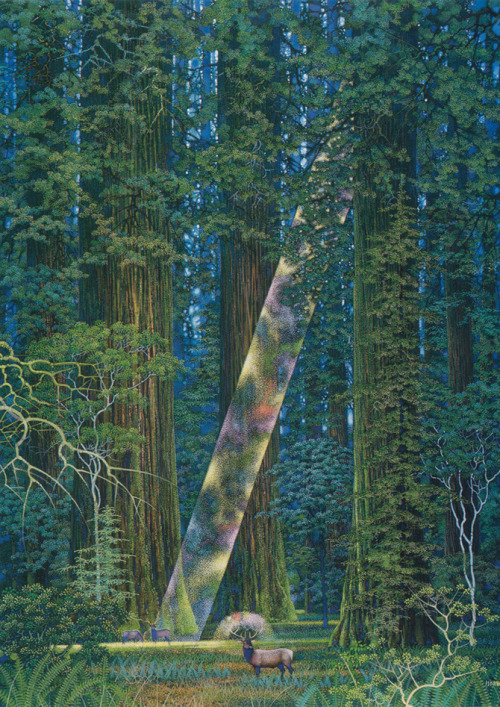 the-cinder-fields: Hiroo Isono, Bright Moss Green Forest