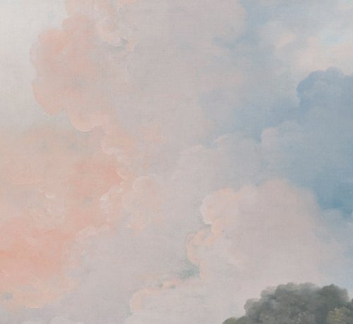 detailsofpaintings:Pastoral Landscape with a Shepherd and Shepherdess at Rest (details), Jean-Honoré