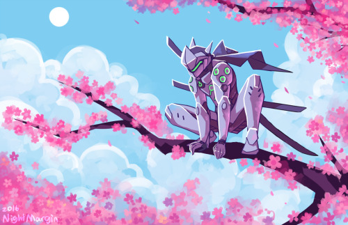 nightmargin:a Genji print I drew last month…I really like his design